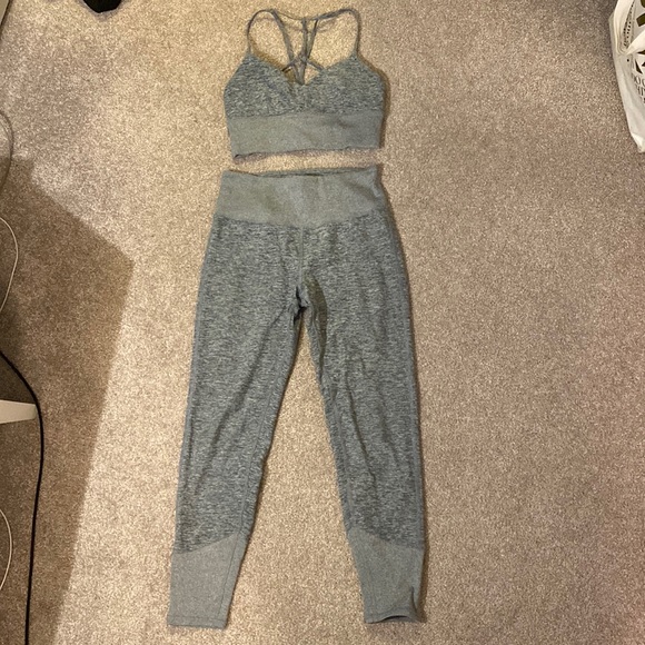 Alo Yoga Alosoft Blue Haze Heather Set - Picture 1 of 2